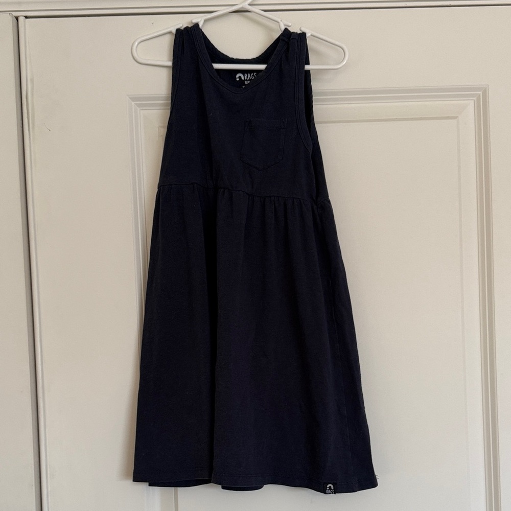 Rags to Raches Navy Sleeveless Kids Dress